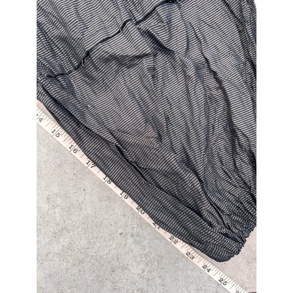 Krista Larson Striped Elastic Waist Cargo Pants Silk Womens One Size Lagenlook - Picture 9 of 10